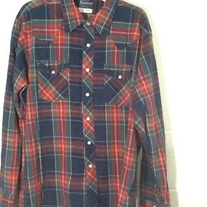 Dee Cee Rappers Mr Tall Pearl Snap Plaid Shirt